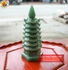 Tháp văn xương thạch anh xanh tự nhiên 7 tầng 18cm – SP001091