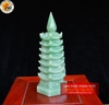 Tháp văn xương thạch anh xanh tự nhiên 7 tầng 18cm – SP001091