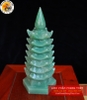 Tháp văn xương thạch anh xanh tự nhiên 7 tầng 18cm – SP001091