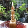 Phật bản mệnh tuổi Mão - Văn Thù Bồ Tát - gỗ bách xanh14.5x8x4cm