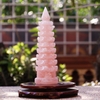 Tháp văn xương thạch anh hồng 9 tầng 23.5x7.5cm-1.2kg-SP001097-2