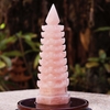 Tháp văn xương thạch anh hồng 9 tầng 23x7.7cm -1.4kg-DPVN200-1