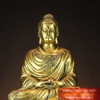 Phật thích ca mâu ni thiền trên bệ đá đồng nguyên chất - 22x18x14cm - 1.85kg