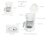 Máy pha cà phê Philips HD7447, Công suất 1000W, Dung tích 1.2 lít, Chất liệu vỏ thủy tinh, Thời gian giữ ấm 40 phút, Bảo hành 2 năm