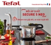 Nồi áp suất cơ inox Tefal Secure 5 Neo 4L P2534237 - Dung tích 4 lít, Đáy từ phù hợp với mọi loại bếp