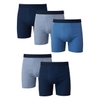 QUẦN LÓT BOXER NAM SET MÀU XANH - HANES MEN'S 5PK BEST BOXER BRIEF, SET 5 CÁI