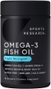 VIÊN UỐNG DẦU CÁ HỖ TRỢ NÃO, TIM MẠCH & HỆ MIỄN DỊCH CHO NAM VÀ NỮ SPORTS RESEARCH TRIPLE STRENGTH OMEGA 3 FISH OIL, (90 VIÊN)