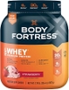 BỘT WHEY PROTEIN BỔ SUNG HỖ TRỢ MIỄN DỊCH VỊ DÂU - BODY FORTRESS SUPER ADVANCED WHEY PROTEIN POWDER, STRAWBERRY, IMMUNE SUPPORT, VITAMINS C & D PLUS ZINC, 810 G