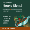 CÀ PHÊ RANG VỪA HƯƠNG VỊ KẸO BƠ CỨNG VÀ CA CAO - STARBUCKS MEDIUM ROAST GROUND COFFEE- HOUSE BLEND - 100% ARABICA, 12 OZ