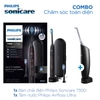 Combo bàn chải điện + tăm nước Philips ExpertClean 7300 & Philips Airfloss Ultra Black