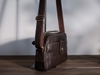 Túi đeo chéo nam vintage DOC BAG Manuk Leather phối nút hoa văn cổ điển