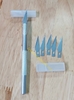 Bộ dao trổ hợp kim jy1001 màu trắng kèm 6 lưỡi dao mới ! Dụng cụ hỗ trợ sửa chữa bo mạch,