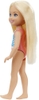 Mattel - Barbie Club Chelsea Beach Doll with Pink and Blue Mermaid Design Swim Suit, Blonde (Doll)