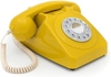 GPO Retro GPO746DPBMS 746 Desktop Push Button Telephone - Mustard (Large Item, Yellow)