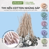 Tim Nến Cotton Nhúng Sáp Đậu Nành Làm Nến Thơm 25 - 35Ply Dài 8-15cm