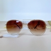 Kính Mát Nữ Hiệu Cartier Cao Cấp Màu Nâu Gọng Kim Loại B80-227