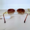 Kính Mát Nữ Hiệu Cartier Cao Cấp Màu Nâu Gọng Kim Loại B80-227