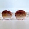 Kính Mát Nữ Hiệu Cartier Màu Nâu Len Bầu Gọng Kim Loại Cao Cấp Full Box