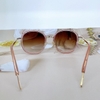 Kính Mát Nữ Hiệu Cartier Màu Nâu Len Bầu Gọng Kim Loại Cao Cấp Full Box