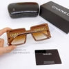 Mắt Kính Mắt Kính Thời Trang Nữ Tròng Vuông - Kính Chanel Nữ Màu Nâu Cao Cấp 2328