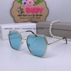 Mắt Kính Thời Trang Nữ - Kính Dior Nữ Màu Xanh Da Trời Vuông Viền Kim Loại