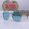 Mắt Kính Thời Trang Nữ - Kính Dior Nữ Màu Xanh Da Trời Vuông Viền Kim Loại