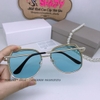 Mắt Kính Thời Trang Nữ - Kính Dior Nữ Màu Xanh Da Trời Vuông Viền Kim Loại