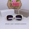 Mắt Kính Thời Trang Nữ - Kính Dior Màu Trắng Kem Gọng Kim Loại Tròng Polarized Cao Cấp 6098