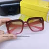 Mắt Kính Thời Trang Nữ - Kính Fendi Nữ Vuông Màu Hồng Mận Cao Cấp Full Box Mã 9930