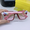 Mắt Kính Thời Trang Nữ - Kính Fendi Nữ Vuông Màu Hồng Mận Cao Cấp Full Box Mã 9930