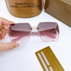 Mắt Kính Thời Trang Nữ - Kính Gucci Nữ Vuông Màu Hồng Tím Khói Tràn Viền Gọng Sữa Cao Cấp 2206
