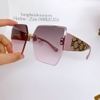 Mắt Kính Thời Trang Nữ - Kính Gucci Nữ Vuông Màu Hồng Tím Khói Tràn Viền Gọng Sữa Cao Cấp 2206