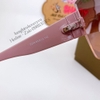 Mắt Kính Thời Trang Nữ - Kính Gucci Nữ Vuông Màu Hồng Tím Khói Tràn Viền Gọng Sữa Cao Cấp 2206