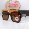 Mắt Kính Thời Trang Nữ - Kính Gucci Nữ Vuông Nâu Mặt Cắt Bầu Đính Ong Full Box Mã 829