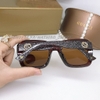 Mắt Kính Thời Trang Nữ - Kính Gucci Nữ Vuông Nâu Mặt Cắt Bầu Đính Ong Full Box Mã 829