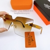 Mắt Kính Thời Trang Nữ - Kính Hermes Nữ Vuông Ombre Nâu Cam Tràn Viền 9098 Cao Cấp