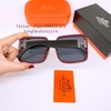 Mắt Kính Thời Trang Nữ - Kính Hermes Nữ Vuông Đen Gọng Chữ H Đỏ Đô Cao Cấp 6198
