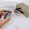 Mắt Kính Thời Trang Nữ - Kính Dior Nữ Vuông Viền Kim Loại Tròng Polarized Màu Đen Khói B80-148