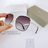 Mắt Kính Thời Trang Nữ - Kính Dior Nữ Vuông Viền Kim Loại Tròng Polarized Màu Đen Khói B80-148