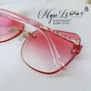 Mắt Kính Thời Trang Nữ - Kính Chanel Nữ Bầu Màu Hồng Gọng Kim Loại 6861