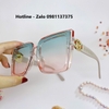 Mắt Kính Thời Trang Nữ - Kính Gucci Nữ Cao Cấp Tròng Vuông Ombre Xanh Hồng 8932 Full Box