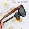 Mắt Kính Thời Trang Nữ - Kính Gucci Nữ Đen Sọc Đỏ Cao Cấp Full Box Mã SP 18053