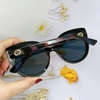 Mắt Kính Thời Trang Nữ - Kính Gucci Nữ Mắt Mèo Đen Gọng Nhũ Ánh Kim Cao Cấp 6926