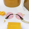 Mắt Kính Thời Trang Nữ - Kính Gucci Nữ Màu Hồng Tròn Gọng Kim Loại Cao Cấp FullBox