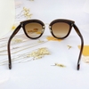 Mắt Kính Thời Trang Nữ - Kính Gucci Nữ Màu Nâu Gọng Nhũ Ánh Kim Cao Cấp Mã SP 2771