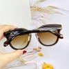 Mắt Kính Thời Trang Nữ - Kính Gucci Nữ Màu Nâu Gọng Nhũ Ánh Kim Cao Cấp Mã SP 2771