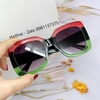 Mắt Kính Thời Trang Nữ - Kính Gucci Nữ Vuông Bảng To Đen Mix Đỏ Xanh Cao Cấp GC00836 Fullbox