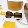 Mắt Kính Thời Trang Nữ - Kính Gucci Nữ Vuông Đen Gọng Đỏ Đô Tràn Viền Cao Cấp 9906