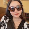 Mắt Kính Thời Trang Nữ Mắt Mèo - Kính Chanel Nữ Nâu Hổ Phách Gọng Đính Logo Hãng