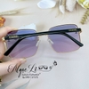 Mắt Kính Thời Trang Nữ Tròng Vuông - Kính Chanel Nữ Màu Ombre Tím Xanh